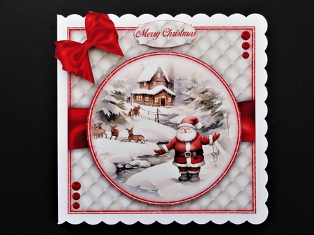 Santa Scenes Bauble Mini Kit    7X7 by Valerie Spowart