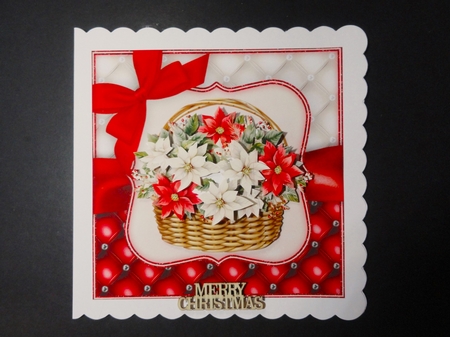 Poinsettia Basket Decoupage by Valerie Spowart