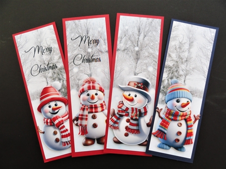 Christmas Snowman Bookmarks by Valerie Spowart