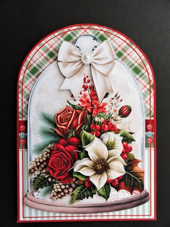 Christmas Floral Bell Jar Shaped Mini Page Kit by Valerie Spowart