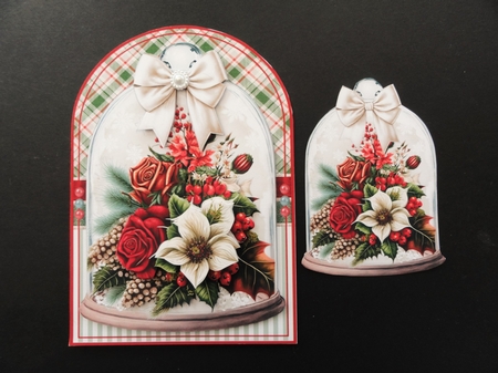 Christmas Floral Bell Jar Shaped Mini Page Kit by Valerie Spowart