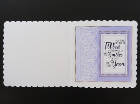 Fuchsia Lavender & Butterflies 7 x 7 All Occasions Floral Card by Valerie Spowart