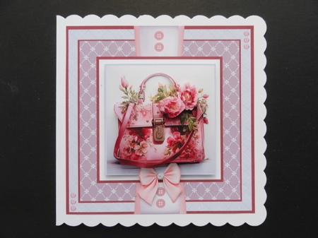 Pink Peony Handbag by Valerie Spowart
