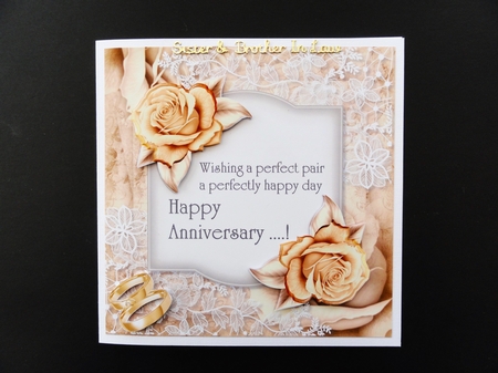 GOLDEN Anniversary Roses Quick Card  4 by Valerie Spowart