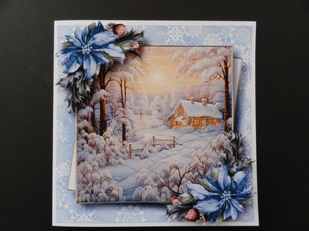 Embroidered Winter Scene With Decoupage Multi Topper Kit by Valerie Spowart