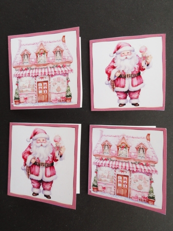 Pink Christmas house  by Valerie Spowart