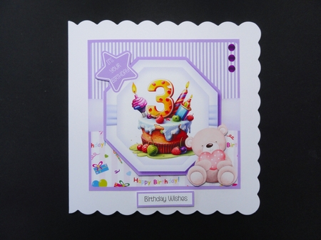 A Special Birthday Cake #3 8x8 Quick Card  by Valerie Spowart