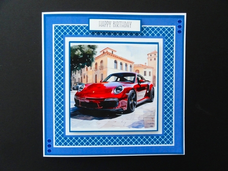 Red Sports Car #1 8x8 Quick Card by Valerie Spowart