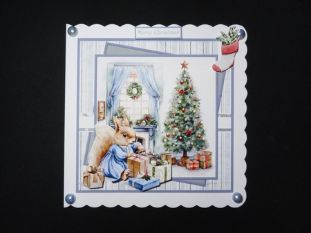 Squirrel at Christmas 7x7 by Valerie Spowart
