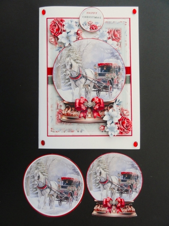 Horse And Carriage Vintage Snow Globe 03 Mini Page Kit by Valerie Spowart