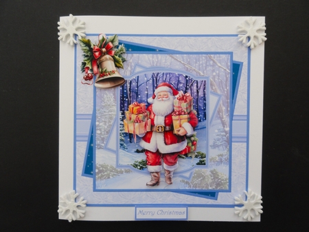 Santa with gifts 7x7 by Valerie Spowart