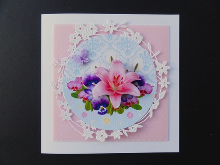 Pair of Floral Decoupage Card Fronts by Valerie Spowart