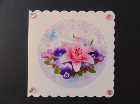 Pair of Floral Decoupage Card Fronts by Valerie Spowart