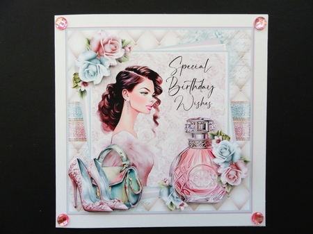 Special Birthday Wishes Card Front 03 With Decoupage by Valerie Spowart