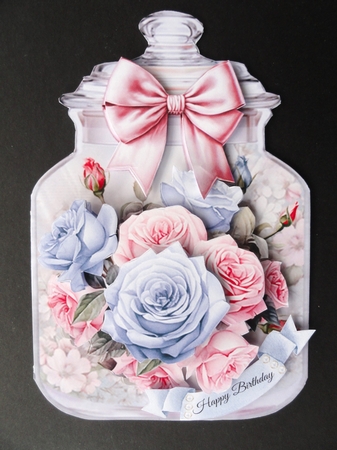Delicate Rose Mason Jar Shaped Mini Page Kit by Valerie Spowart