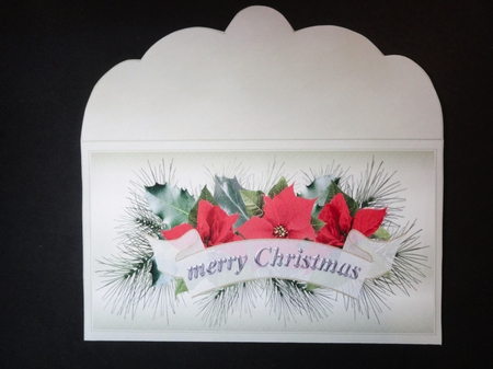 Green Merry Christmas money wallet by Valerie Spowart