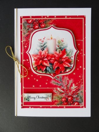 A5 Candles & Holly 1 Card Front, Toppers, Decoupage & Sentiments by Valerie Spowart