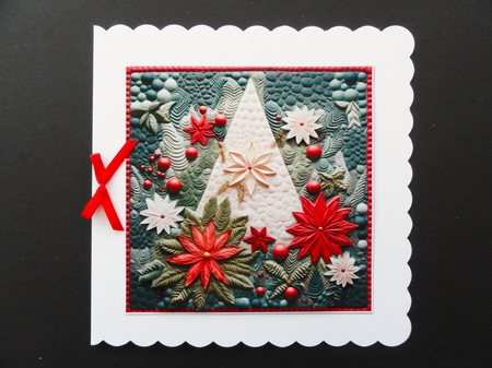 Quilted Christmas Card Toppers by Valerie Spowart