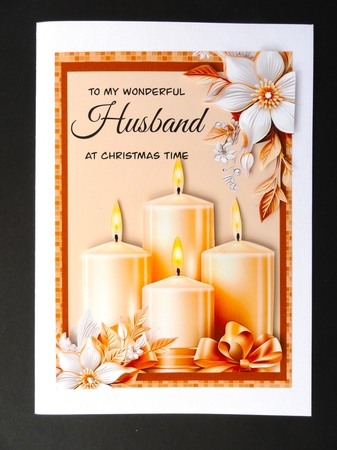  Wonderful Husband at Christmas Time  A4 by Valerie Spowart