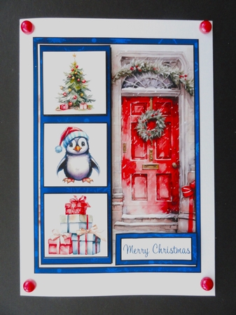 Simple Squares Christmas Penguin by Valerie Spowart