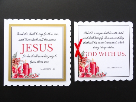 Scripture Christmas Card Toppers 4 by Valerie Spowart
