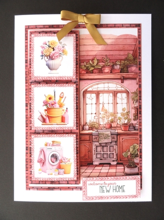 Cleaning New Home Simple Squares 5 x 7 by Valerie Spowart