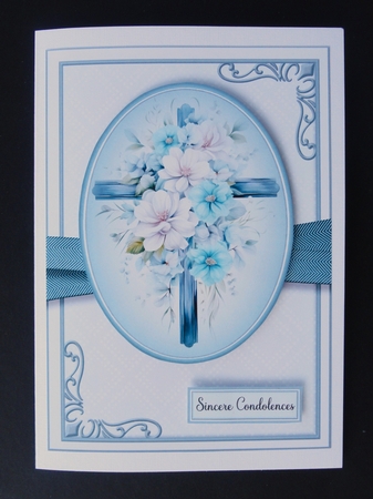 A5 Blue Cross Sympathy 6 by Valerie Spowart