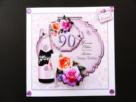 Female 90th Birthday In Lilac by Valerie Spowart