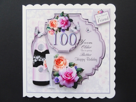 Female 100th Birthday In Lilac by Valerie Spowart