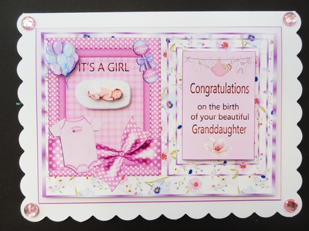 Congratulations  A DAUGHTER, GRANDDAUGHTER, GREAT GRANDDAUGHTER, ADOPTED DAUGHTER by Valerie Spowart