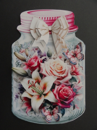 Roses & Lilies Mason Jar Shaped Mini Page Kit by Valerie Spowart