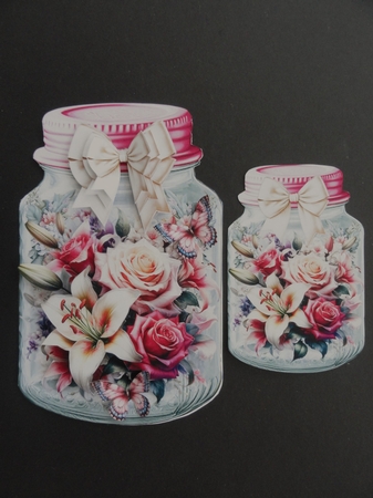 Roses & Lilies Mason Jar Shaped Mini Page Kit by Valerie Spowart