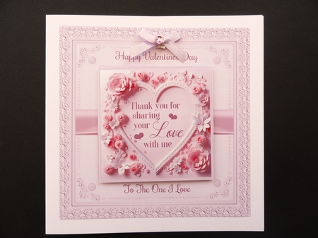 Pink Heart Valentine by Valerie Spowart