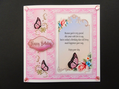 Birthday butterfly card front 2 by Valerie Spowart
