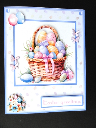 Easter eggs greeting card by Valerie Spowart