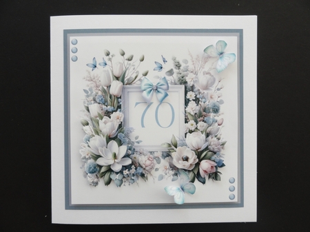 Floral Frame - 70th by Valerie Spowart
