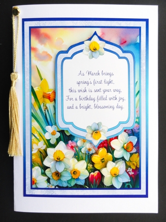 March Birth Flower Fancy Frame by Valerie Spowart