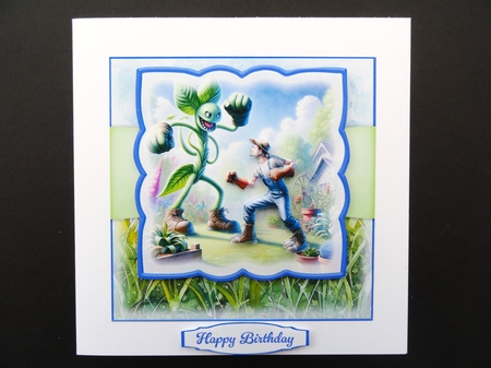 They Say Gardening is Easy 6 Inch Square by Valerie Spowart