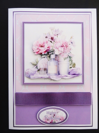 A5 Self Care 1 Card Front, Topper, Sentiments and Decoupage by Valerie Spowart