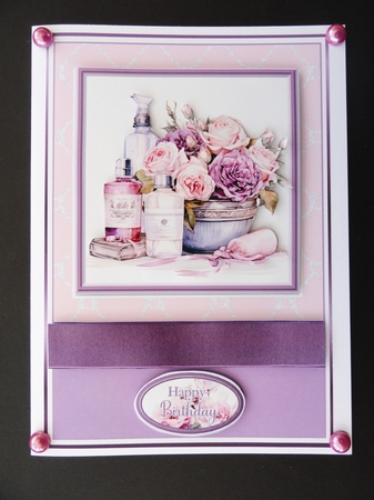 A5 Self Care 3 Card Front, Topper, Sentiments and Decoupage by Valerie Spowart