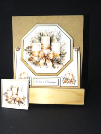 Octagon tent Golden candles by Valerie Spowart