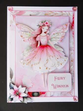 Fairy Card Kit 4 with envelope, inserts and decoupage JPEG and PDF by Valerie Spowart
