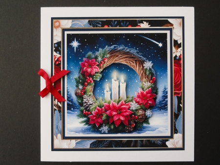 Poinsettia christmas wreath (3) by Valerie Spowart
