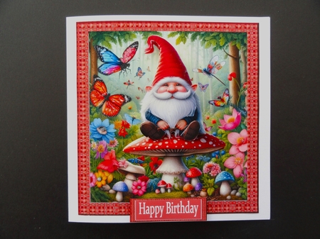 beautiful gnome birthday sheet by Valerie Spowart