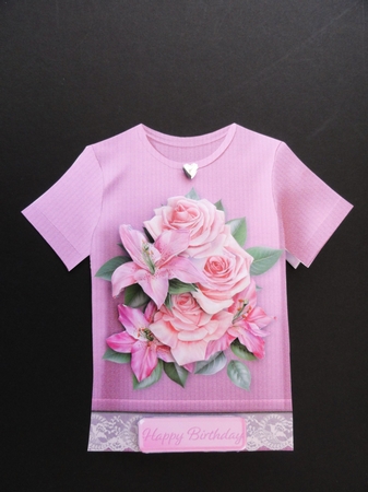 Roses and Lilies - Tee Shirt Card Mini Kit by Valerie Spowart