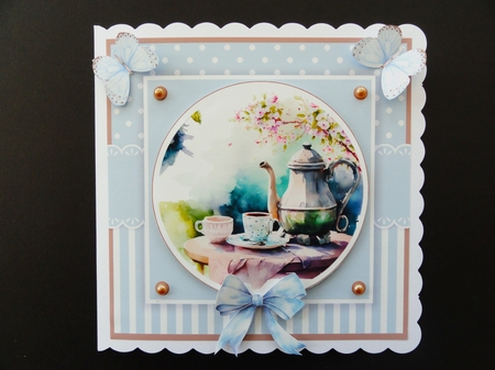Tea In The Garden Card & Toppers Set by Valerie Spowart