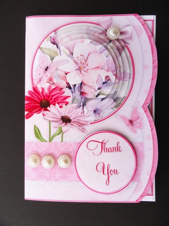 Pretty In Pink - Double Rounded Edge Card Mini Kit by Valerie Spowart