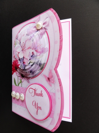 Pretty In Pink - Double Rounded Edge Card Mini Kit by Valerie Spowart