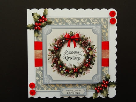 Holly Wreath 4 by Valerie Spowart