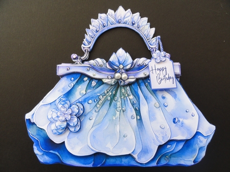 Glam Handbag * Purse Tent Card-6 by Valerie Spowart